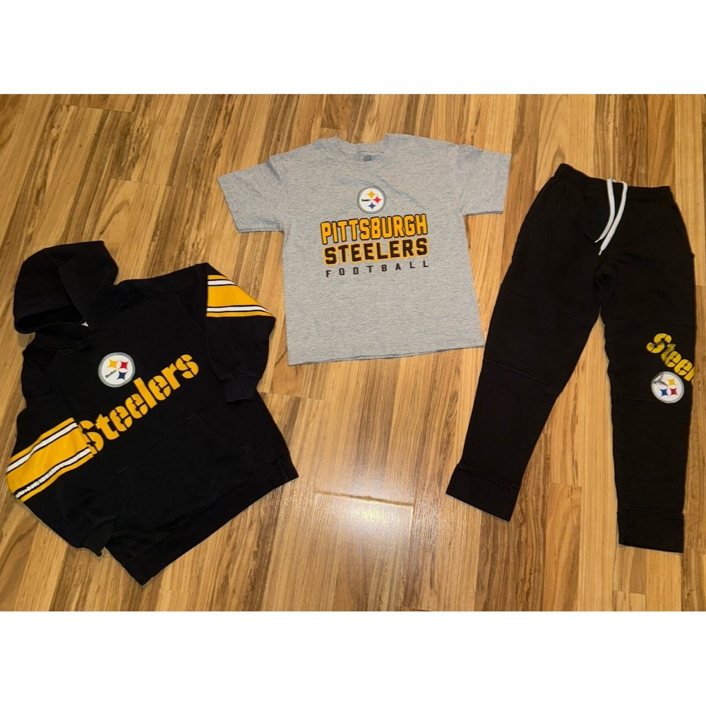 Pittsburgh Steelers Boys Sz‎ S Small 8 Lot Hoodie Sweatpants T-shirt Graphic Tee